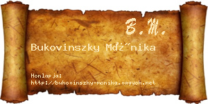 Bukovinszky Mónika névjegykártya